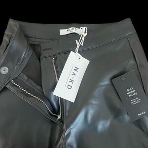 NAKD Front Slit PU Pants NWT